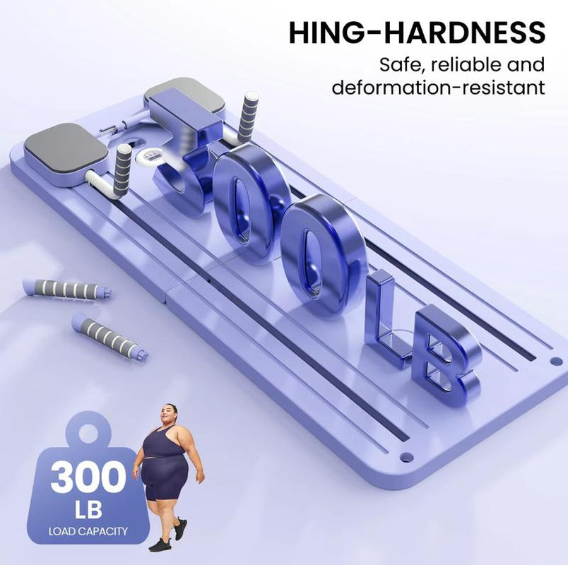 Pilates Board,Multi-Functional Ab Exercise Board,Foldablehome Pilates Reformer with Knee Mat ,Timer Andresistance Bands,Abs Workout Equipment Forabdominal & Core Strength Training #Outdoorfun #Dealsforyoudays