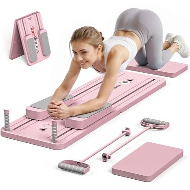 Pilates Board,Multi-Functional Ab Exercise Board,Foldablehome Pilates Reformer with Knee Mat ,Timer Andresistance Bands,Abs Workout Equipment Forabdominal & Core Strength Training #Outdoorfun #Dealsforyoudays