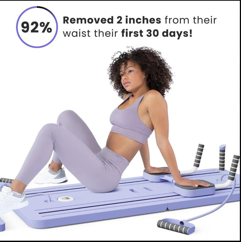 Pilates Board,Multi-Functional Ab Exercise Board,Foldablehome Pilates Reformer with Knee Mat ,Timer Andresistance Bands,Abs Workout Equipment Forabdominal & Core Strength Training #Outdoorfun #Dealsforyoudays